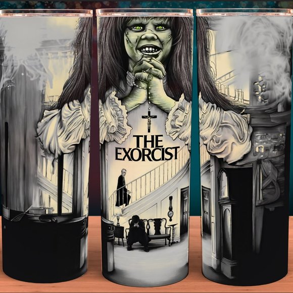The Exorcist Scary Movie Linda Blair Horror Cup Mug Tumbler 20oz - Picture 1 of 3